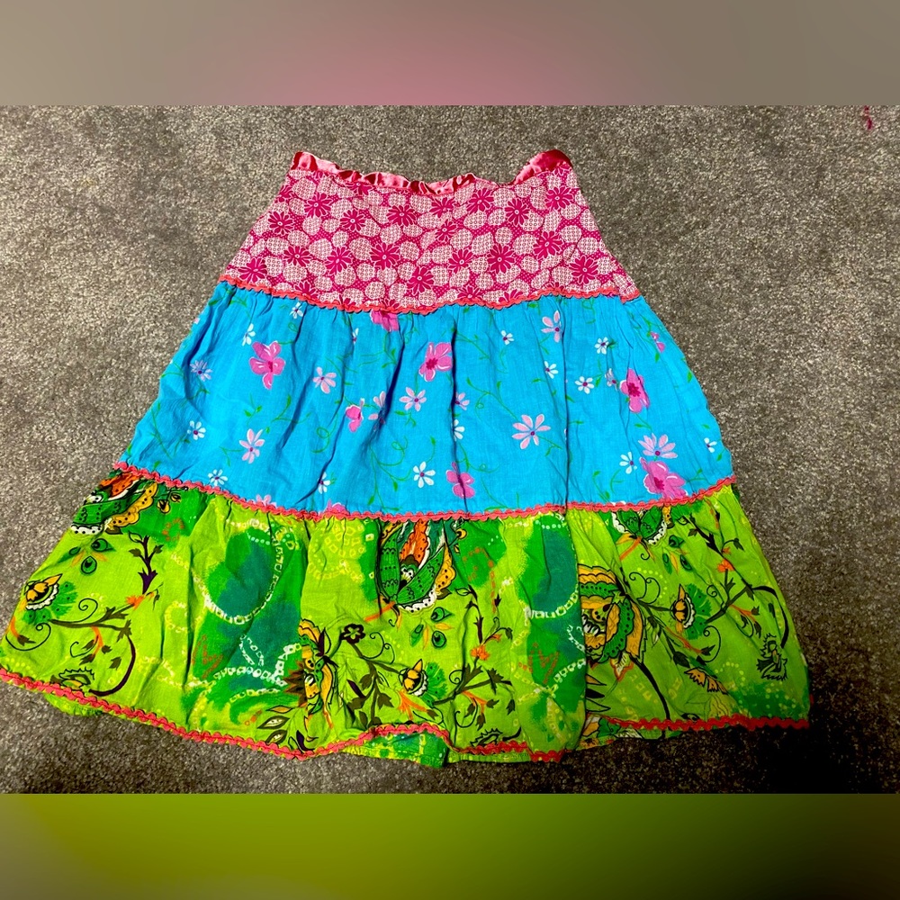 Girls colorful summer skirt